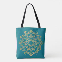 Bolsa Totem Geometría Sagrada Turquesa