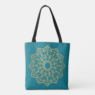 Bolsa Totem Geometría Sagrada Turquesa