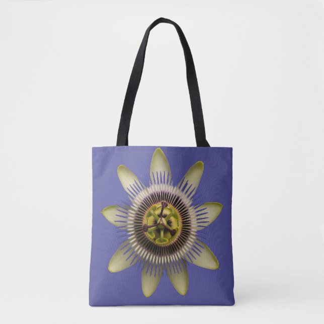 Bolsa Totera Botánica de Flor de la Pasión (Anverso)