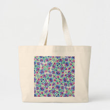 Bolsa Totera con Patrón Floral Abstracto