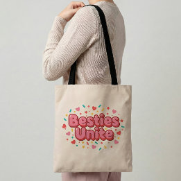 Bolsa Totera de Amistad "Besties Unite" Regalo par