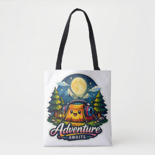Bolsa Totera de Campamento Kawaii Lindo Espera Ave