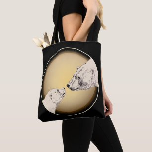 Bolsa Totera de Oso Polar y Cachorro Bolsa de Comp