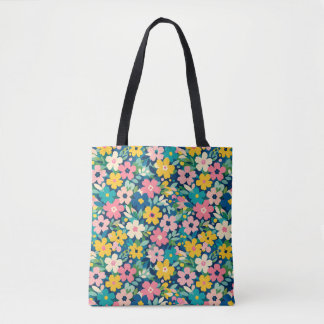 Bolsa Totera de Patrón Floral de Flores Silvestres