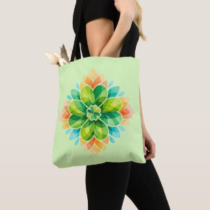 Bolsa Totera Flor de Mandala Pastel Jardín de Prim