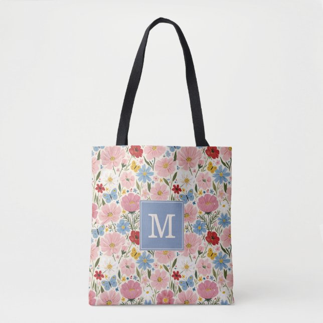 Bolsa Totera Floral de Jardín de Campo (Anverso)