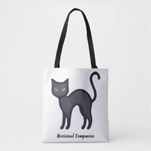 Bolsa Totera Gato Negro Compañero Nocturno