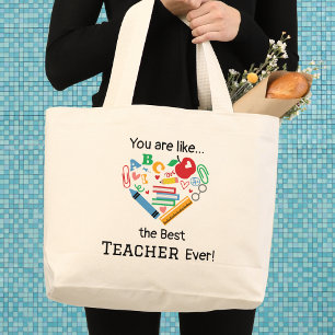 Bolsa Totera Jumbo Eres Como la Mejor Maestra del