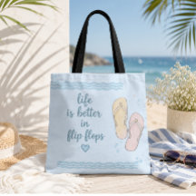 Bolsa Totera La Vida Es Mejor En Chanclas