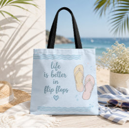 Bolsa Totera La Vida Es Mejor En Chanclas
