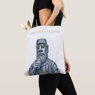 Bolsa Totera Negra de Arte Vintage 'Carry Like a L