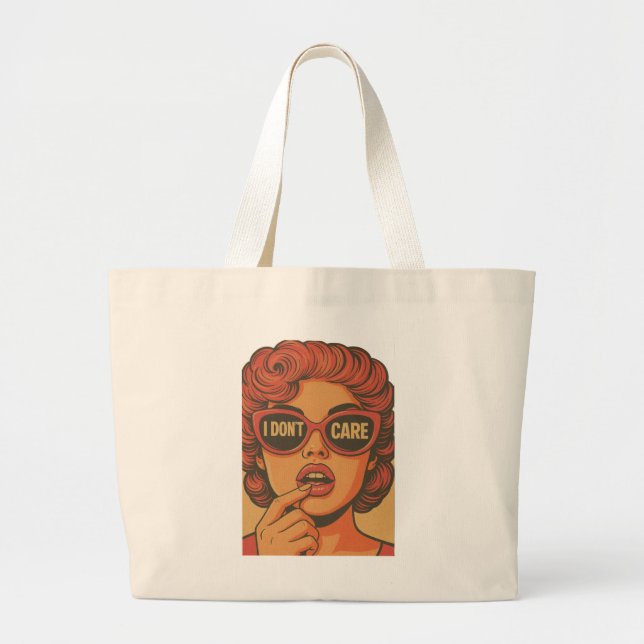Bolsa Totera Retro Pop Art 'No Me Importa' (Frente)