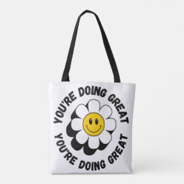 Bolsa Totera Sonriente Retro Motivacional - Vibra