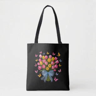 Bolsa Totera Tulipanes y Mariposas