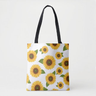 Bolsa Totte con Patrón Floral de Girasol