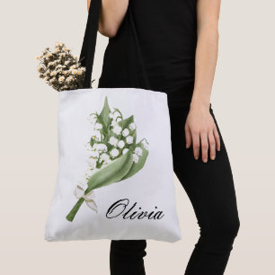 BOLSA TOTTE PERSONALIZADA CON LA FLOR DEL MES DE M