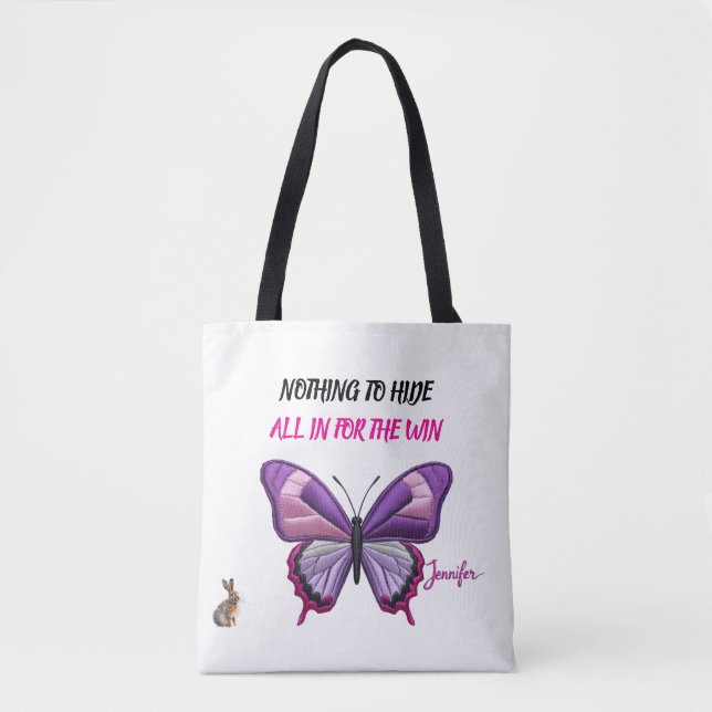 Bolsa Transparente de Mariposa Floral Moderna Esté (Anverso)