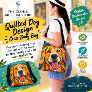 Bolsa transversal con diseño de patrón de perro ac