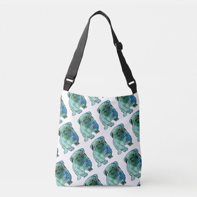 Bolsa transversal con estampado de bulldog (Anverso)
