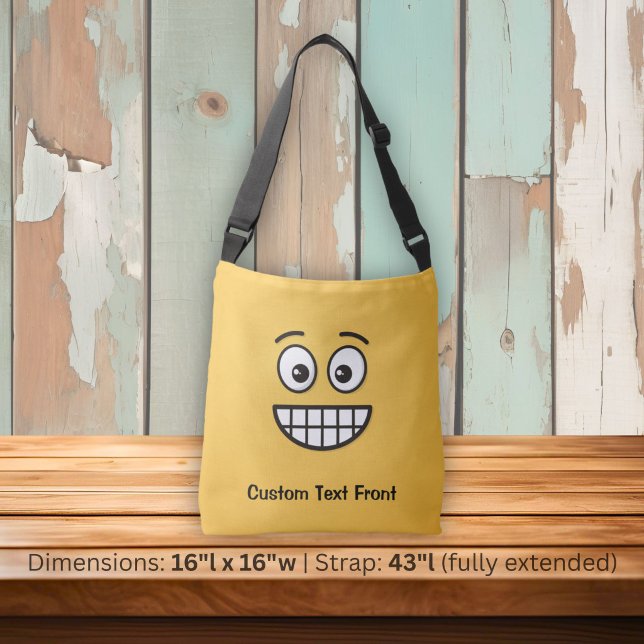 Bolsa transversal de cara sonriente con ojos abier (Subido por el creador)