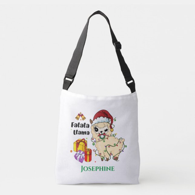 Bolsa transversal de Llama de Navidad (Anverso)