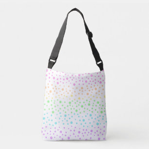 Bolsa transversal de lunares de arcoíris pastel