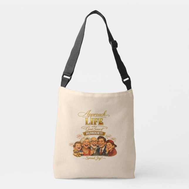 Bolsa transversal irradiar alegría (Anverso)