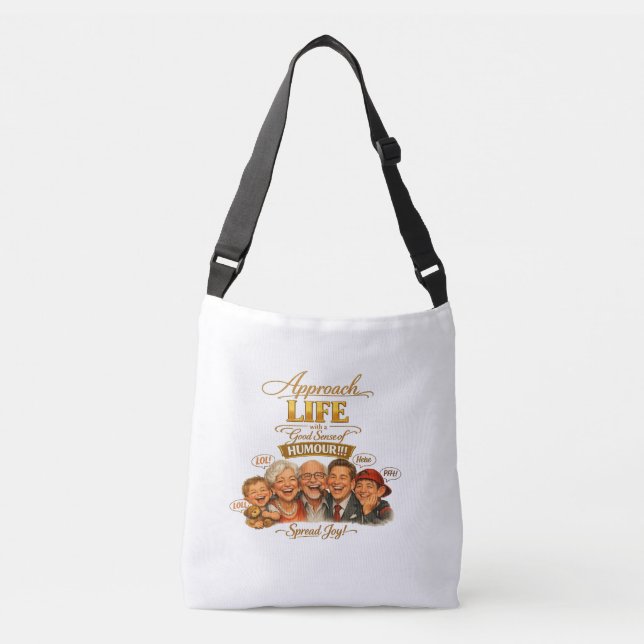 Bolsa transversal irradiar alegría (Anverso)