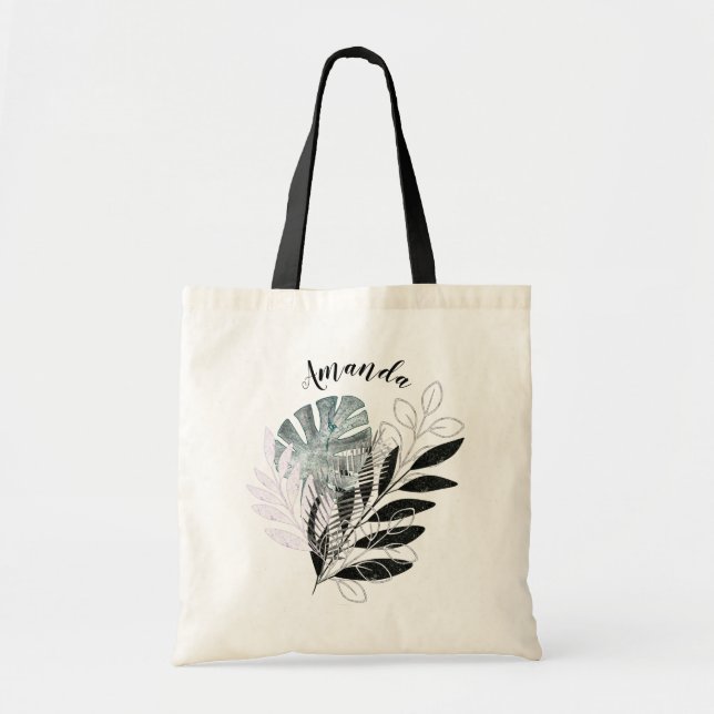 Bolsa tropical acuarela para damas de honor (Frente)