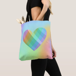 Bolsa única de tocador del corazón del arcoiris