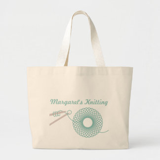 Bolsa verde azulada oscura de punto con nombre
