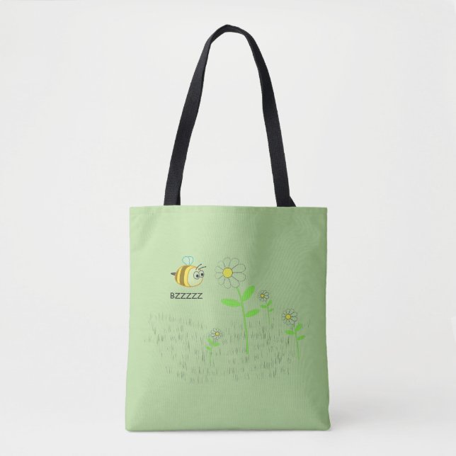 Bolsa verde con abeja (Anverso)