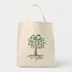 Bolsa verde reutilizable para la compra