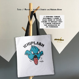 Bolsa WHIPLASH Tote del poeta Adiela Akoo - blanco
