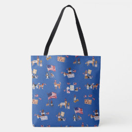 BOLSAS AZULES PATRIÓTICAS PERROS 4 DEMOCRACIA