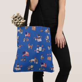 BOLSAS AZULES PATRIÓTICAS PERROS 4 DEMOCRACIA