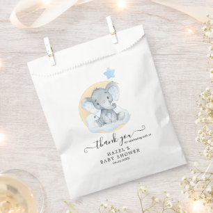 Bolsas Baby Shower Favorito de Elephant Boy Blue