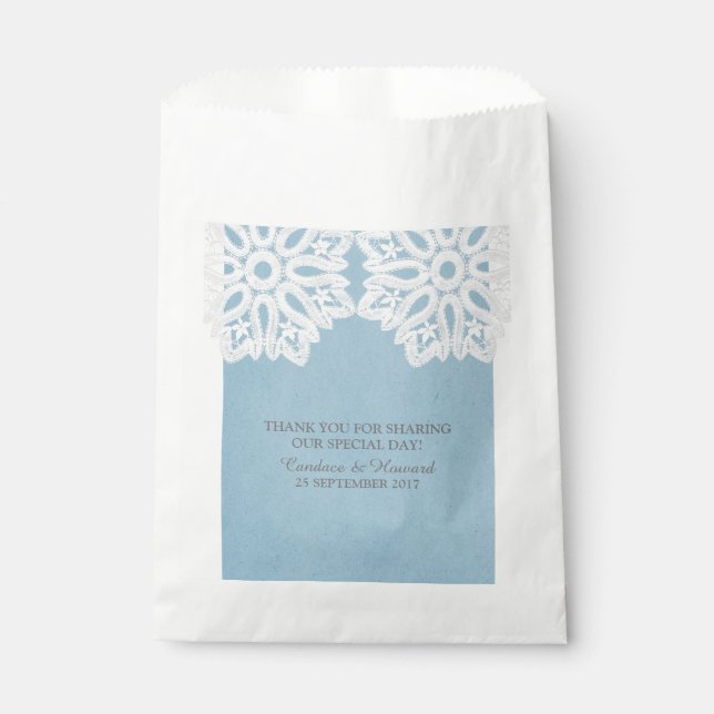 Bolsas Blue Elegant Lace Favorito (Anverso)