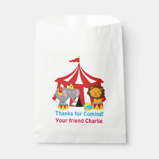 Bolsas Circus Favor o Fiesta (Anverso)
