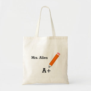Bolsas con el nombre del profesor