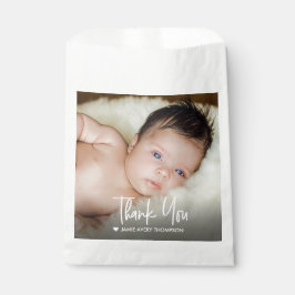 Bolsas de agradecimiento con foto de bebé personal