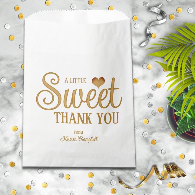 Bolsas de agradecimiento de dulces regalos de oro (Subido por el creador)