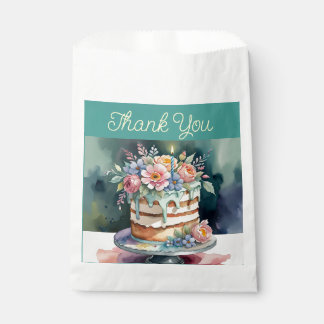 Bolsas de agradecimiento, florales, 50 unidades