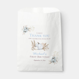 Bolsas de agradecimiento para cumpleaños Boho Blue