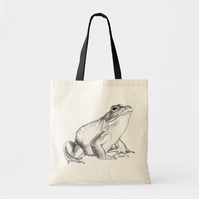 Bolsas de arte de la rana Bolsa de compras de Tote (Frente)