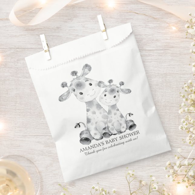 Bolsas de Baby Shower de Giraffe (Cortado)