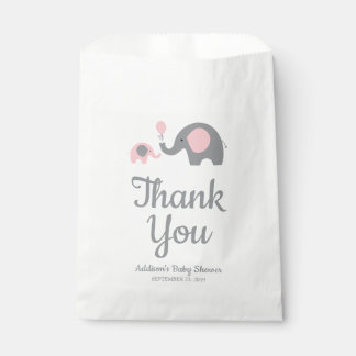 Bolsas de Baby Shower favoritas para elefantes ros