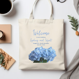 Bolsas de Bienvenida de Boda Hortensias Azules Flo