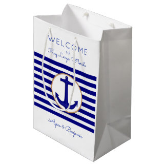 Bolsas de bienvenida de la clave de ancla náutica