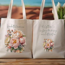 Bolsas de Bienvenida para Boda Diseño de Peonías R